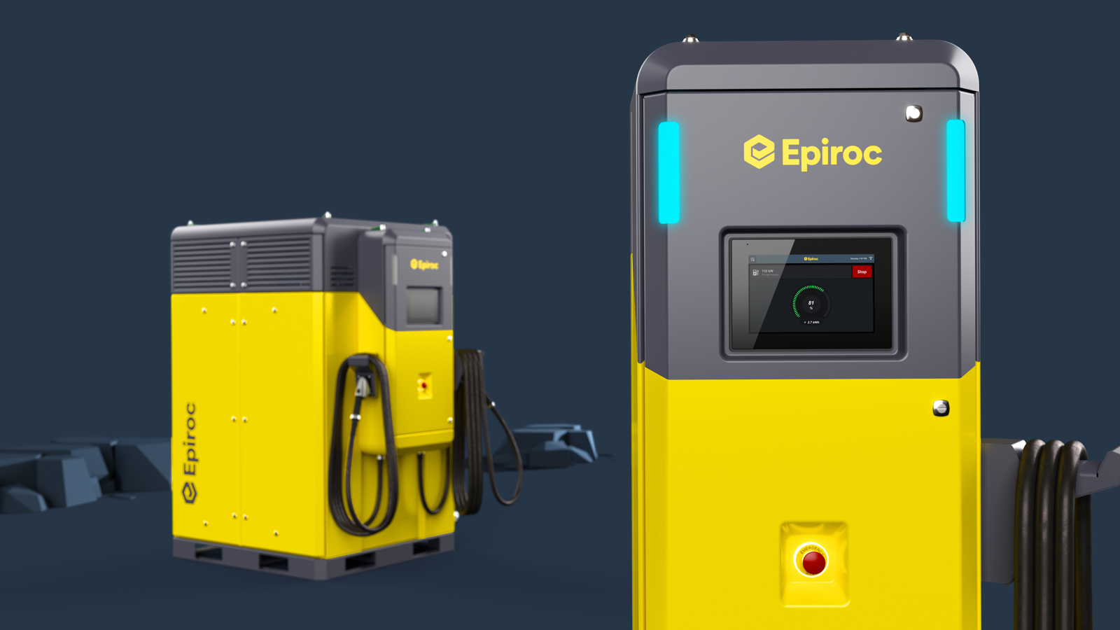 Epiroc Grey Close Up Charging